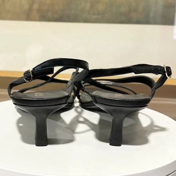 Stuart Weitzman Oasis 50 Slingback Sandal Black Women’s Size 7.5 - Picture 3 of 10